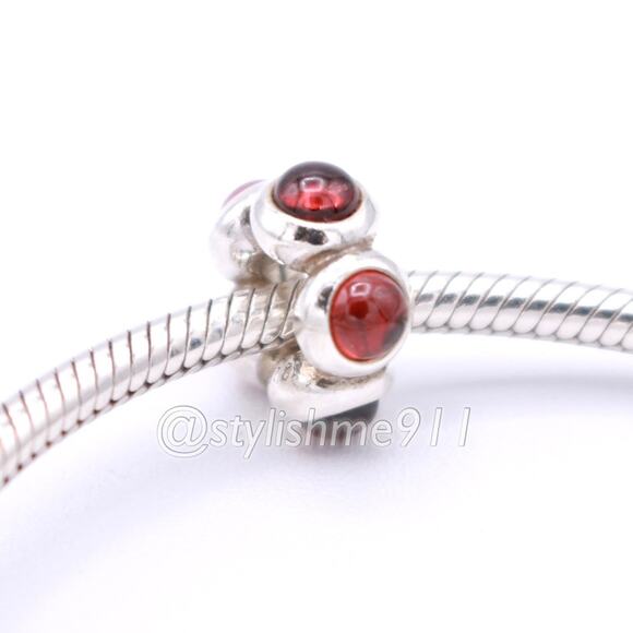 Rare Authentic Pandora Garnet Cabochon Charm - 790538GR - Picture 4 of 9